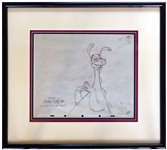 Ward Kimball Signed Drawing of His Creation, the Reluctant Dragon